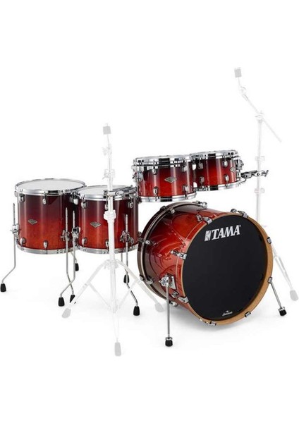 MBS52RZS-DCF Starclassic Performer Dark Cherry Fade 5 Parça (22B/10T/12T/14F/16F) Akustik Davul Seti