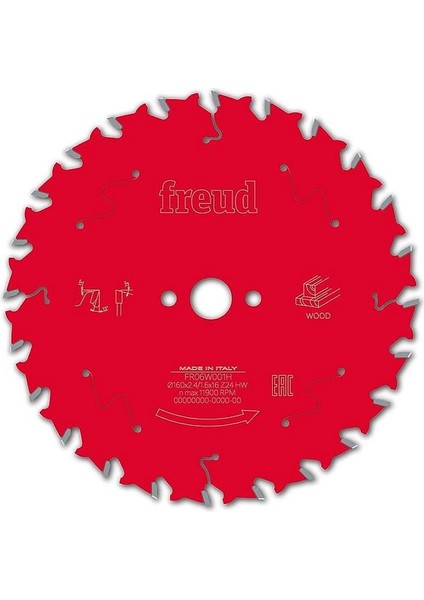 Ahşap Kesim Daire Testere Bıçağı 160 x 2,4 x 16 Z24 FR06W001H