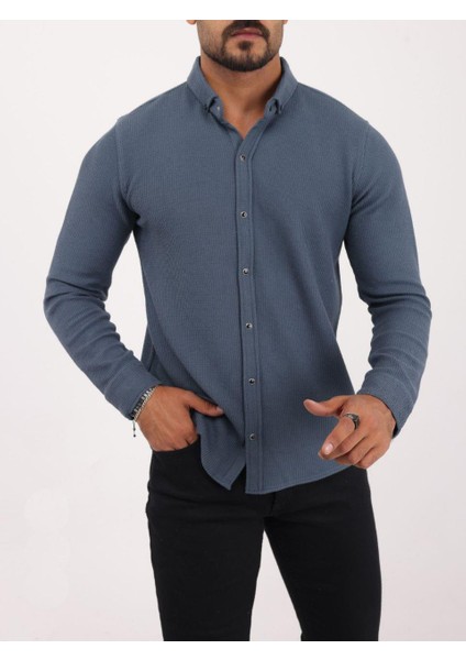Troy Uzun Kol Slim Fit Erkek GÖMLEK-6972