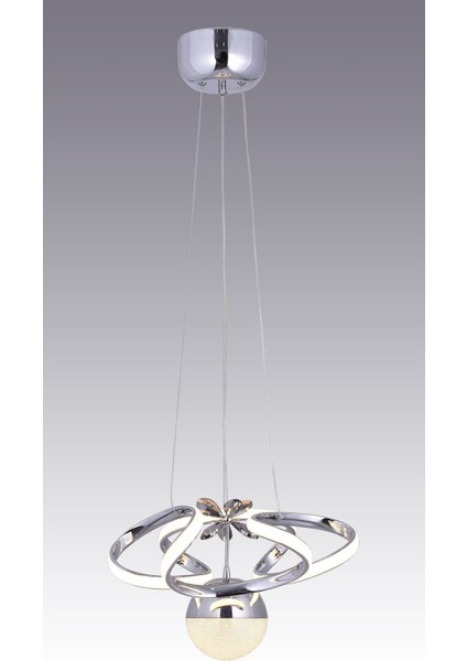 Darius 3 Renk Gümüş ( Sarı Beyaz ve Gün Işığı ) Lu x ury LED Kristal Taşlı Avize Concept modelleri