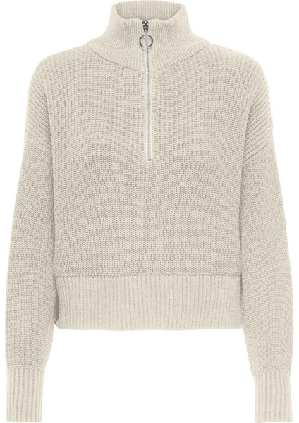 Kadın Yarım Fermuarlı Yüksek Yaka Kazak - 15334240