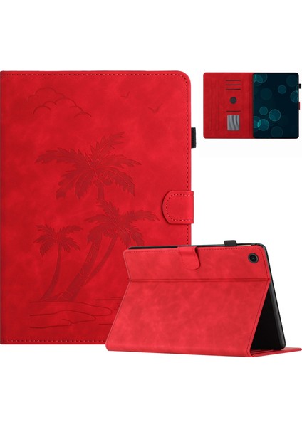 Lenovo Tab M10 Plus 10.6 3. Nesil Için Hindistan Cevizi Ağacı Pu Kılıf (Yurt Dışından)