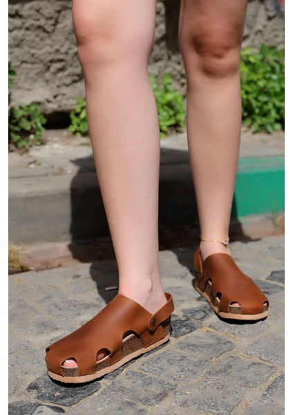 Cenova Deri Ortopedik Mantar Taban Unısex Terlik modelleri