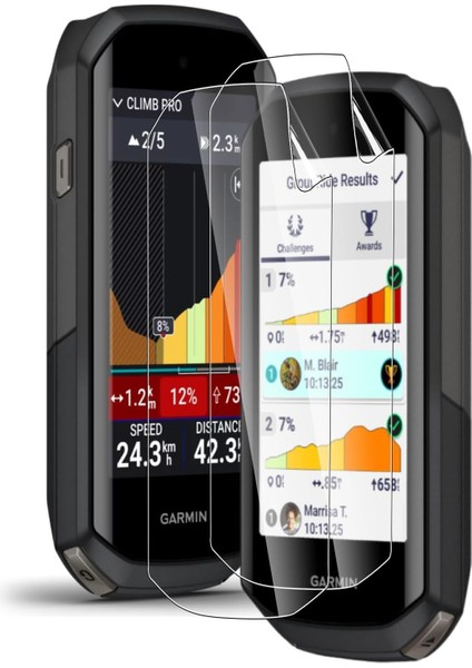 Garmin Edge 1050 Gps Uyumlu 2 Adet Ön Body Şeffaf Ultra Ekran Koruyucu Nano Jelatin