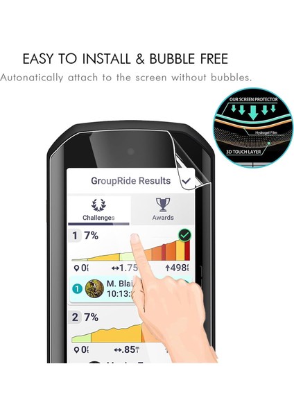 Garmin Edge 1050 Gps Uyumlu 2 Adet Ön Body Şeffaf Ultra Ekran Koruyucu Nano Jelatin