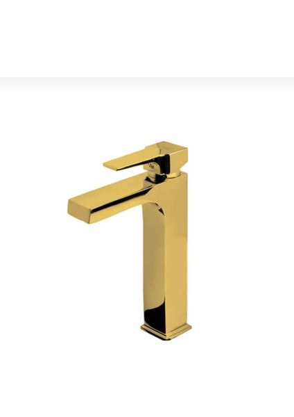 Gold Çanak Bataryası Gold Kare Lavabo Muslugu Premium Yüksek Model
