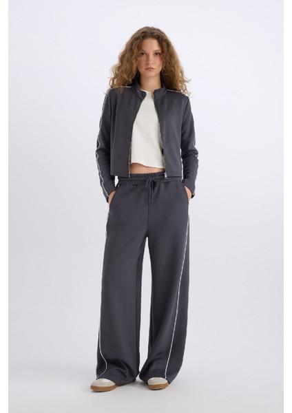 Straight Fit Beli Lastikli Eşofman Altı Uzun Boy Bağcıklı Cepli Düz Paça Modal Kumaş D6668AX24WN modelleri