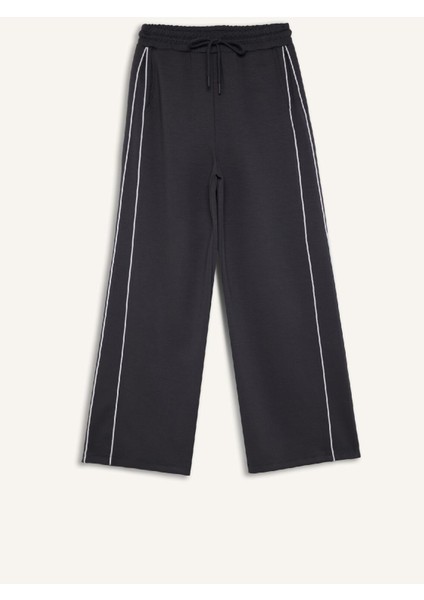 Straight Fit Beli Lastikli Eşofman Altı Uzun Boy Bağcıklı Cepli Düz Paça Modal Kumaş D6668AX24WN