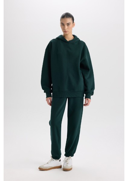 Standart Boy Jogger Kalın Kışlık Eşofman Altı Basic Düz Beli Paçası Lastikli Cepli D9934AX24WN