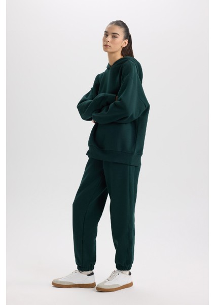 Standart Boy Jogger Kalın Kışlık Eşofman Altı Basic Düz Beli Paçası Lastikli Cepli D9934AX24WN