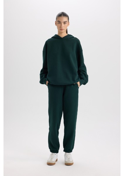 Standart Boy Jogger Kalın Kışlık Eşofman Altı Basic Düz Beli Paçası Lastikli Cepli D9934AX24WN