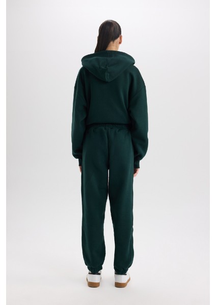 Standart Boy Jogger Kalın Kışlık Eşofman Altı Basic Düz Beli Paçası Lastikli Cepli D9934AX24WN