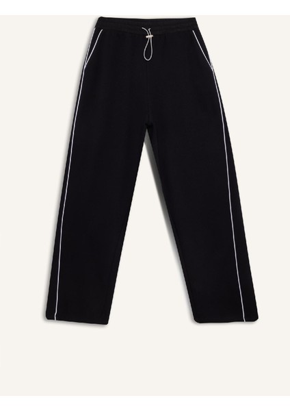 Coool Beli Lastikli Wide Leg Geniş Bol Paça Eşofman Altı Beli Ayarlanabilir Lastikli Yan Şeritli E0163AX24WN