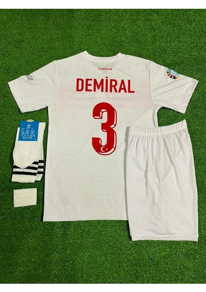 Türkiye Milli Takım Euro 2024 Merih Demiral Çocuk Forması 4'lü Set (Beyaz) fiyatları
