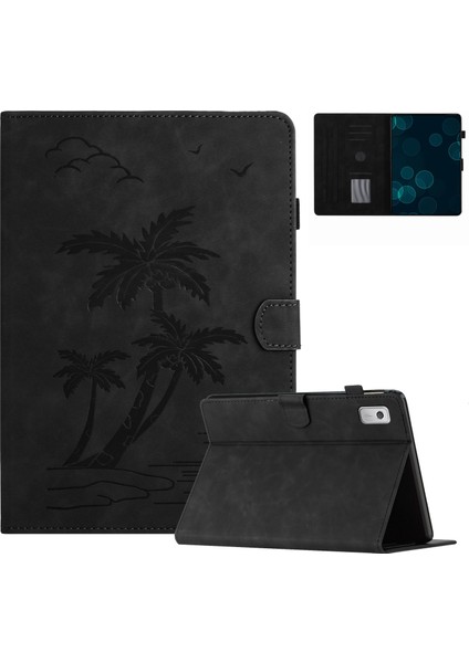 Lenovo Tab M9 TB-310FU Için Hindistan Cevizi Ağacı Pu Kılıf (Yurt Dışından)