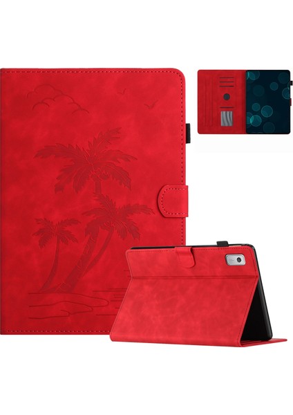 Lenovo Tab M9 TB-310FU Için Hindistan Cevizi Ağacı Pu Kılıf (Yurt Dışından)