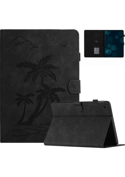 Lenovo Tab M10 3. Nesil Için Hindistan Cevizi Ağacı Pu Kılıf (Yurt Dışından)
