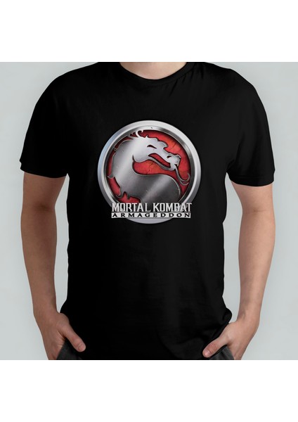 Mortal Kombat Armageddon Pamuklu Bisiklet Yaka T-Shirt Model 1