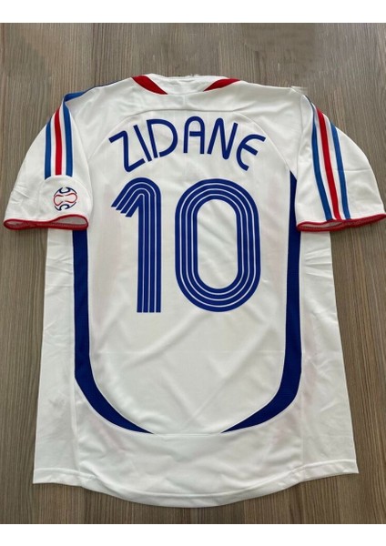 Fransa 98 Dünya Kupası Zinedine Zidane Deplasman Forması (Beyaz)