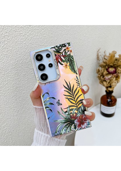 Samsung Galaxy S22 Ultra 5g Elektroliz Kaplama Lazer Efektli Telefon Kılıfı (Yurt Dışından)