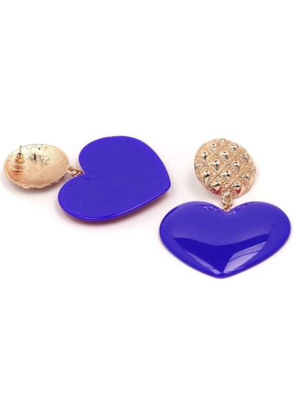 Şeftali Kalp Küpe (Blue) (Yurt Dışından) modelleri