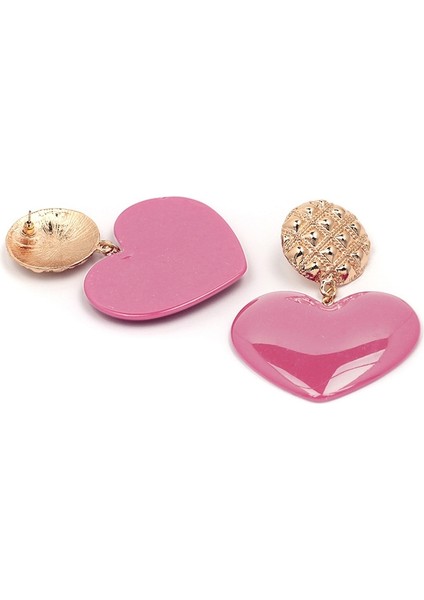 Şeftali Kalp Küpe (Cold Pink) (Yurt Dışından) modelleri