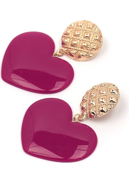 Şeftali Kalp Küpe (Rose Red) (Yurt Dışından) fiyatları