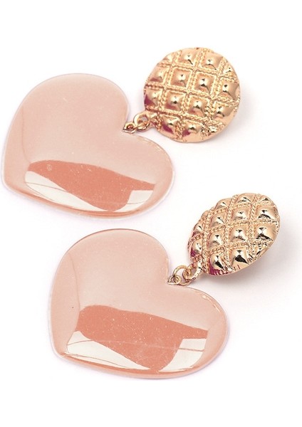 Şeftali Kalp Küpe (Skin Pink) (Yurt Dışından) fiyatları