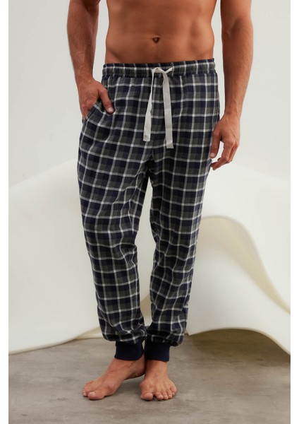 Erkek Dokuma Cepli Uzun Pijama Altı
