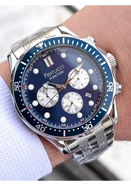 Çelik Kordon Iç Fonksiyonları Aktif 30 mt Suya Dayanıklı Erkek Kol Saati BMF.14042.2