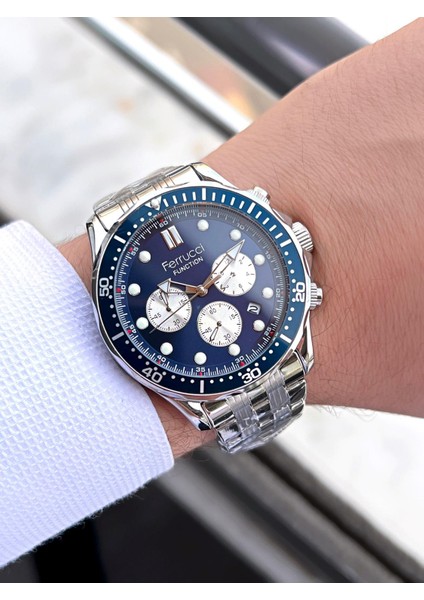 Çelik Kordon Iç Fonksiyonları Aktif 30 mt Suya Dayanıklı Erkek Kol Saati BMF.14042.2 fiyatları