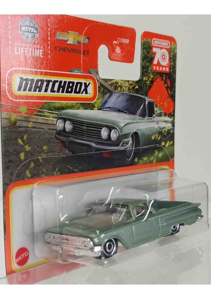 Match.. 70 Years 1:64 1960 Chevy El Camino ( Küçük Boy Metal Araba)