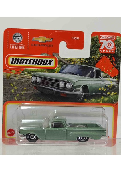 Match.. 70 Years 1:64 1960 Chevy El Camino ( Küçük Boy Metal Araba)