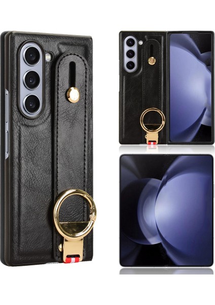 Samsung Galaxy Z Fold 6 5g Deri+Pc+Tpu Bileklik Kılıfı (Yurt Dışından)