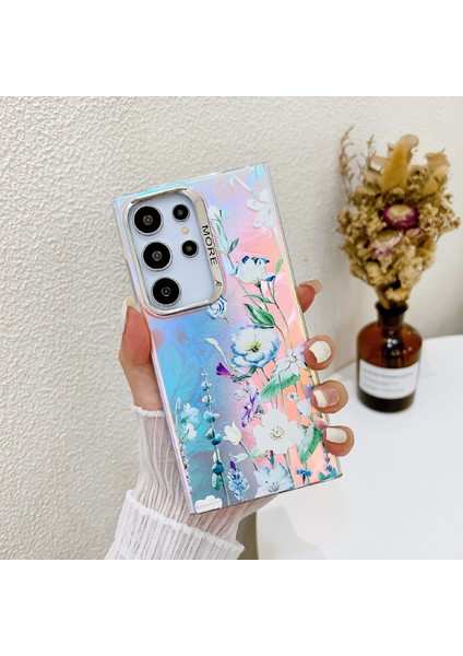 Samsung Galaxy S22 Ultra 5g Elektroliz Kaplama Lazer Efektli Telefon Kılıfı (Yurt Dışından)