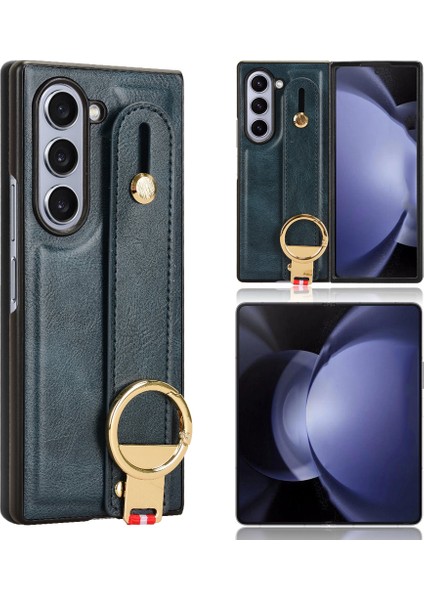 Samsung Galaxy Z Fold 6 5g Deri+Pc+Tpu Bileklik Kılıfı (Yurt Dışından)