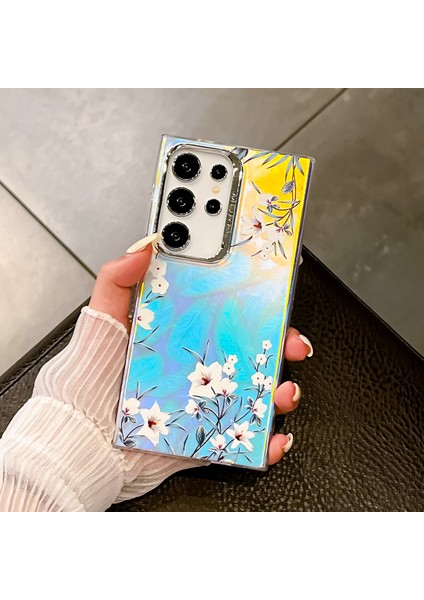Samsung Galaxy S22 Ultra 5g Elektroliz Kaplama Lazer Efektli Telefon Kılıfı (Yurt Dışından)