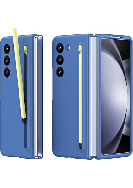 Galaxy Z Fold 6 5g Cilt Dokunuşlu Sert Pc Telefon Kapağı ve Stylus Kalem (Yurt Dışından)