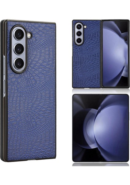 Samsung Galaxy Z Fold 6 5g Timsah Dokulu Deri Kaplamalı Sert Pc Telefon Kapağı (Yurt Dışından)