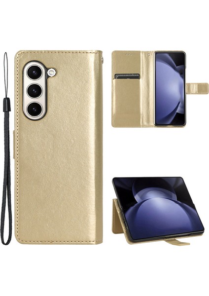 Samsung Galaxy Z Fold 6 5g Crazy Horse Dokulu Deri Katlanır Telefon Kılıfı (Yurt Dışından)