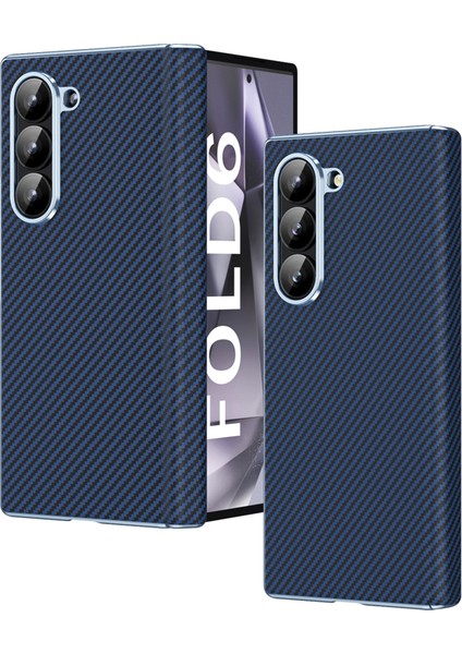 Samsung Galaxy Z Fold 6 5g Elektro Kaplama Lens Karbon Fiber Doku Pc Kapağı (Yurt Dışından)