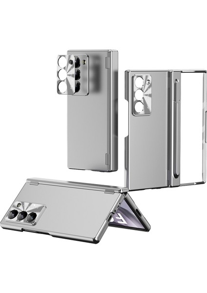 Samsung Galaxy Z Fold 6 5g Çift Menteşe Telefon Kılıfı Elektro Kaplama Pc Telefon Kapağı Stylus Kalem ile (Yurt Dışından)