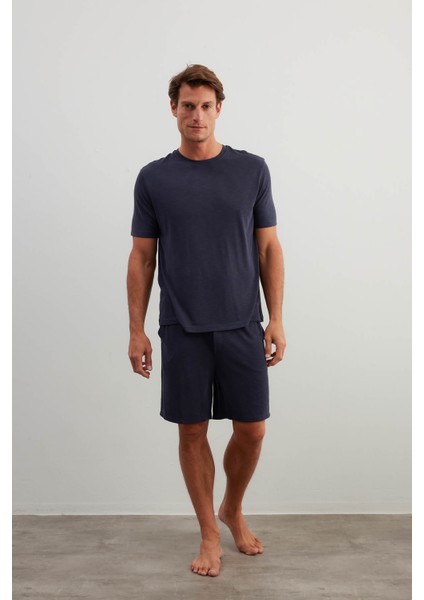 Erkek Flamlı Modal Kısa Kollu T-Shirt modelleri