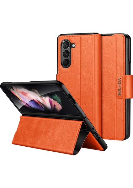 Samsung Galaxy Z Fold 6 5g Pu Deri + Pc Anti-Drop Standlı Telefon Kılıfı (Yurt Dışından)
