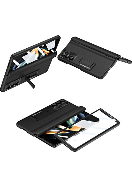 Samsung Galaxy Z Fold 6 5g Kickstand Kapak Pu Deri + Pc Telefon Kılıfı (Yurt Dışından)