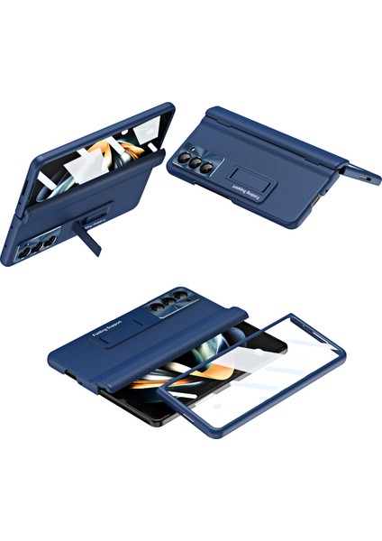 Samsung Galaxy Z Fold 6 5g Kickstand Kapak Pu Deri + Pc Telefon Kılıfı (Yurt Dışından)