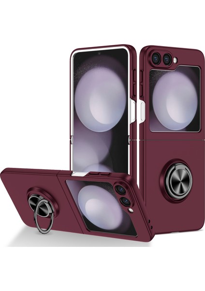 Samsung Galaxy Z Flip6 5g Dönebilen Halka Kickstand Sert Pc Telefon Kapağı (Yurt Dışından)
