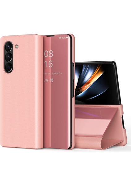 Samsung Galaxy Z Fold 6 5g Görünüm Penceresi Pu Deri + Pc Galvanik Telefon Kapağı (Yurt Dışından)