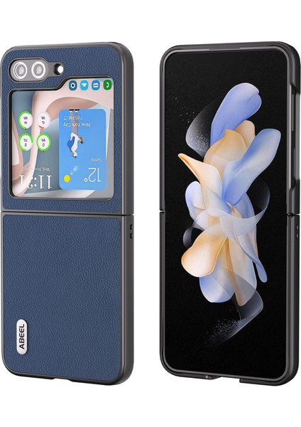 Samsung Galaxy Z Flip6 5g Sığır Derisi Deri Litchi Doku Telefon Koruyucu Kapak (Yurt Dışından)