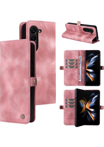 Samsung Galaxy Z Fold 6 5g Pu Deri Cilt Dokunuşlu Telefon Kılıfı (Yurt Dışından)